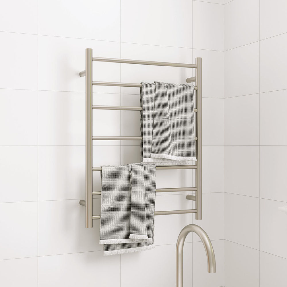 Isabella Heated Towel Rail, 600 x 800mm, Brushed Nickel