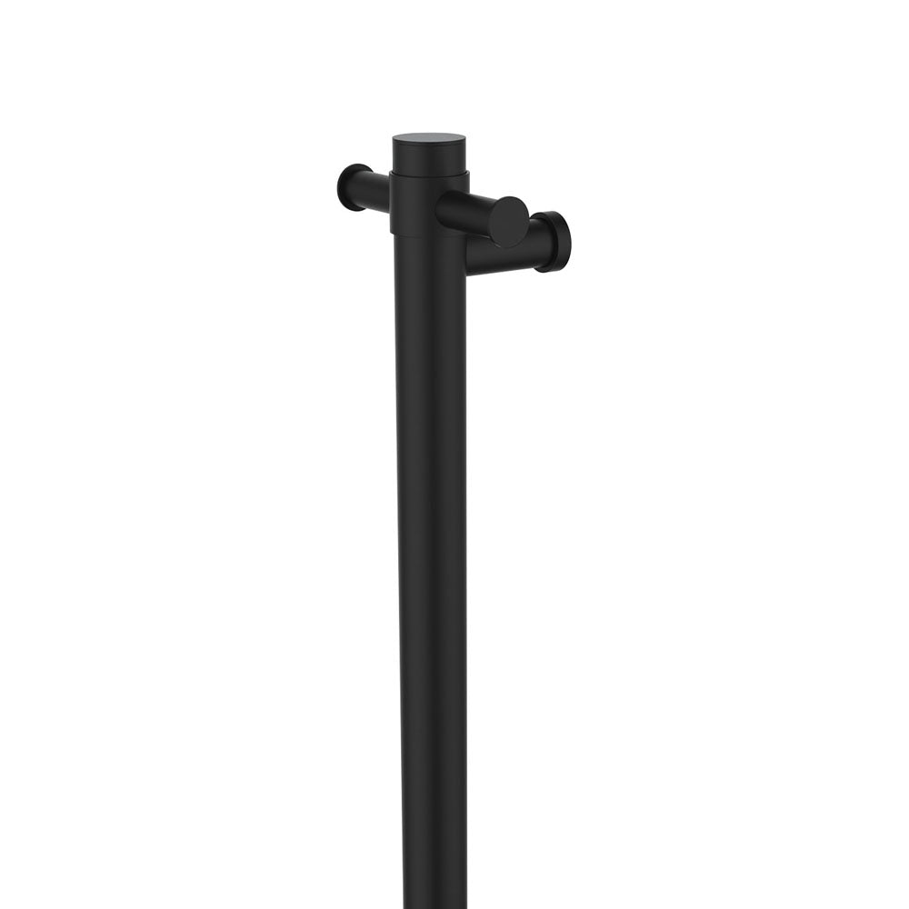 Isabella Vertical Heated Towel Rail, 100 x 900mm, Matte Black