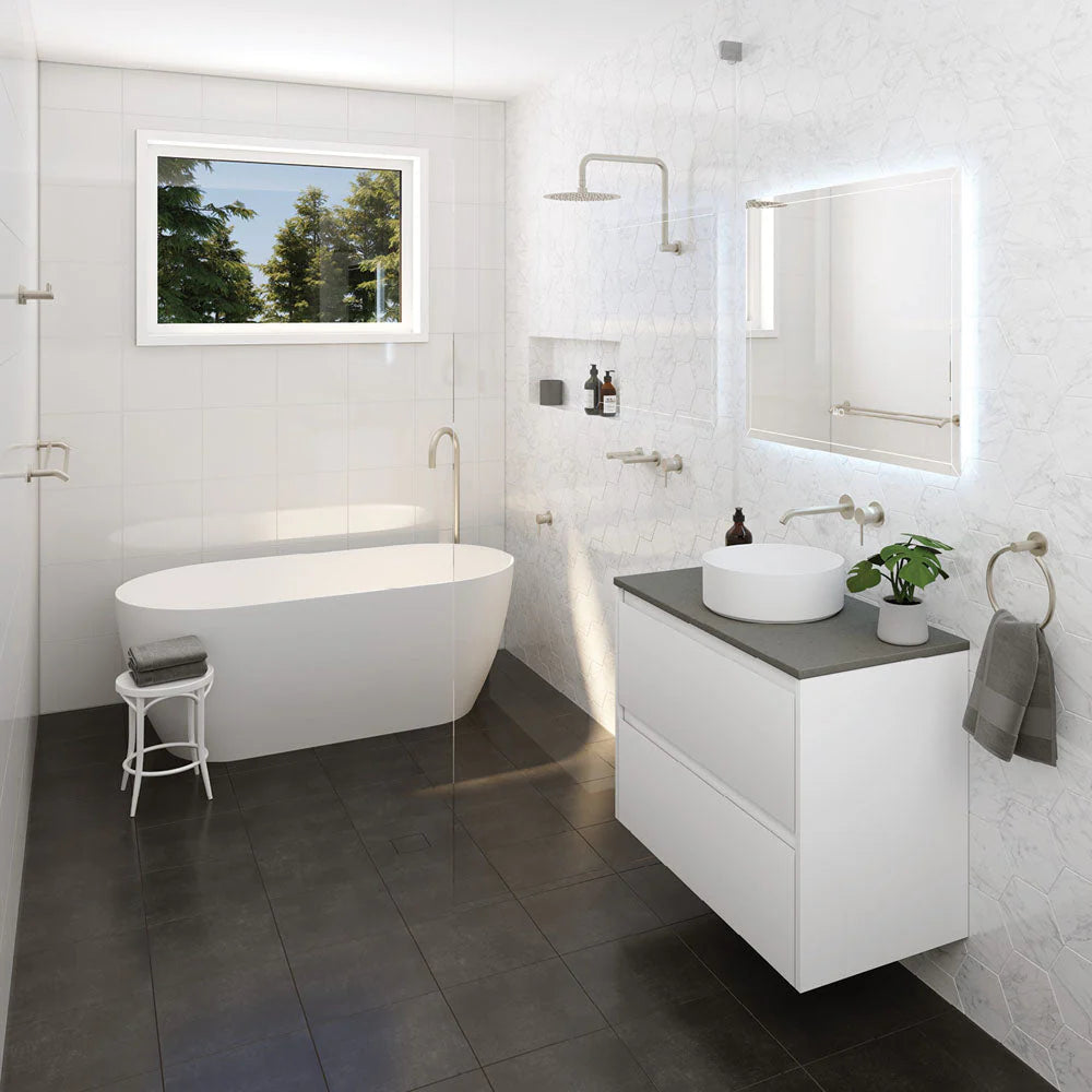 Fienza Kaya Bathroom 10 Piece Package – Brushed Nickel