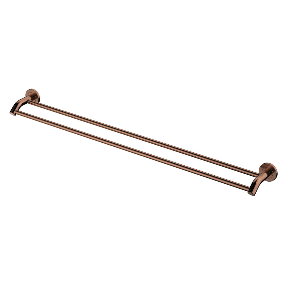 Kaya Double Towel Rail, 900mm, Brushed Copper