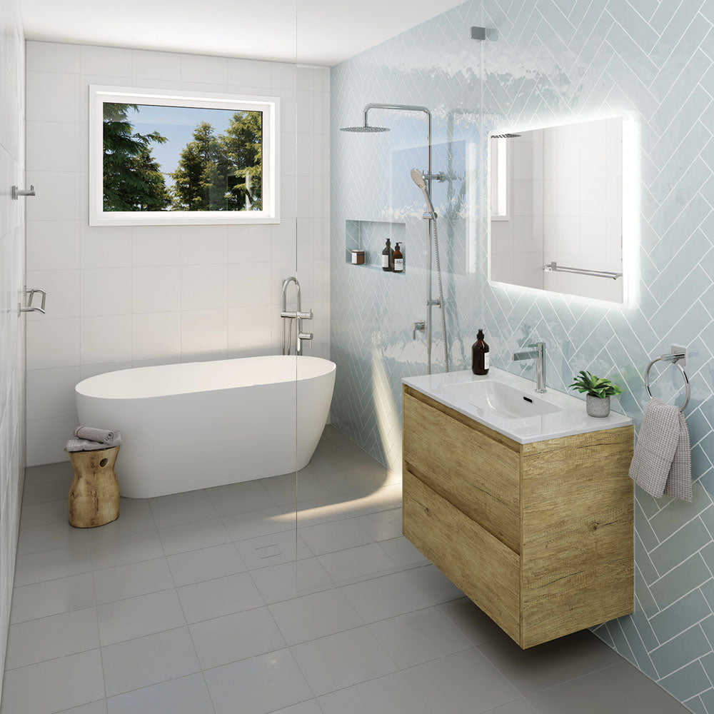 Sansa Double Towel Rail, 900mm, Chrome