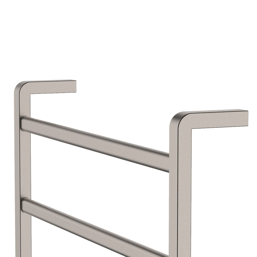 Tono Heated Towel Rail, 600 x 800mm, Brushed Nickel