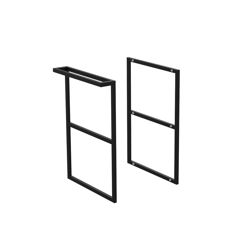 Amato Matte Black Single Towel Rail Frame Side Panel Kit