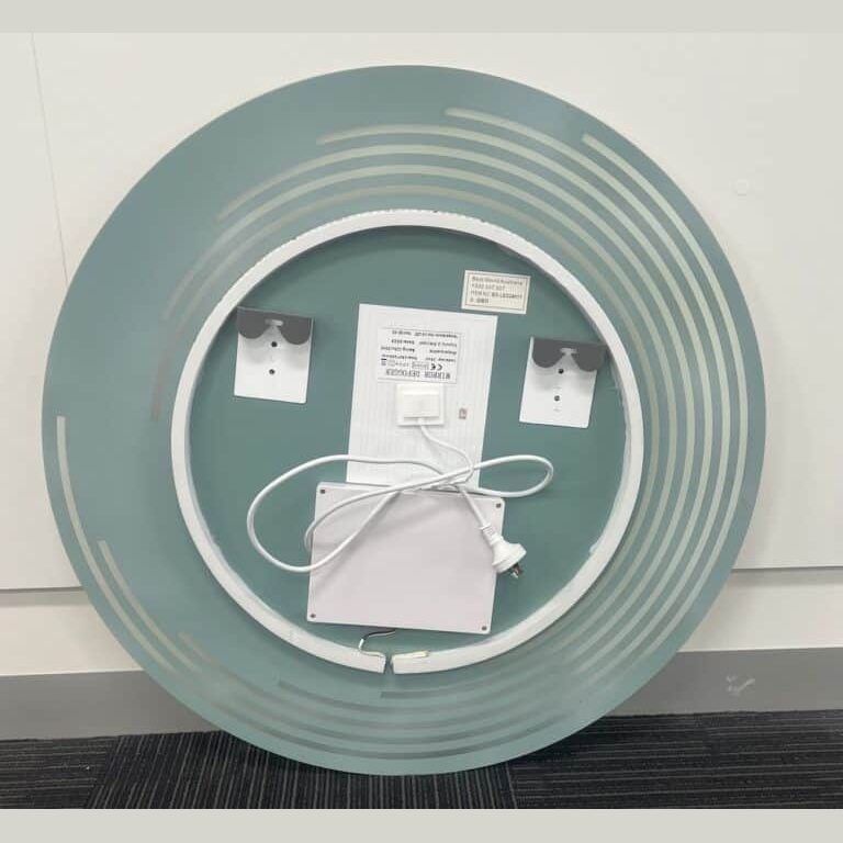 Besty Round LED Mirror – 80cm Frameless Concentric with Defogger