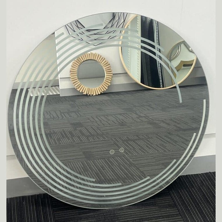 Besty Round LED Mirror – 80cm Frameless Concentric with Defogger