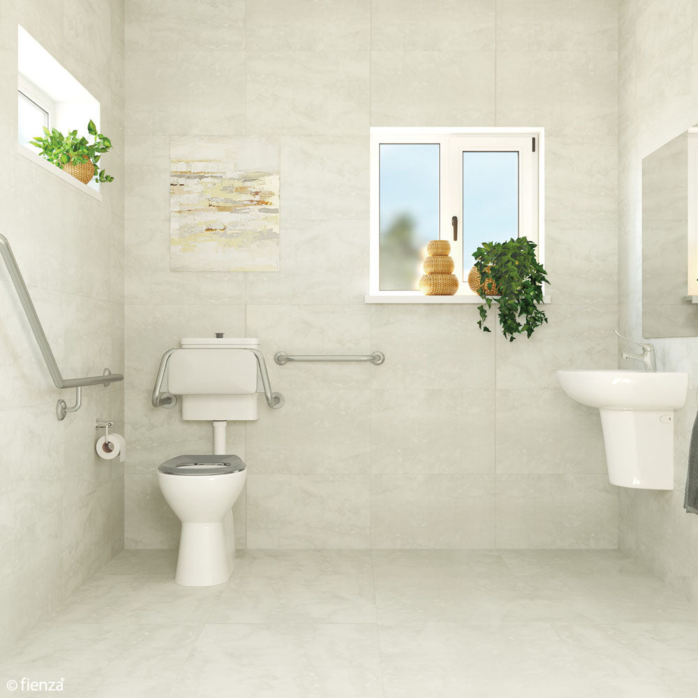 Accessible Toilet Care Kit 2 with 40° Hand Grab Rail