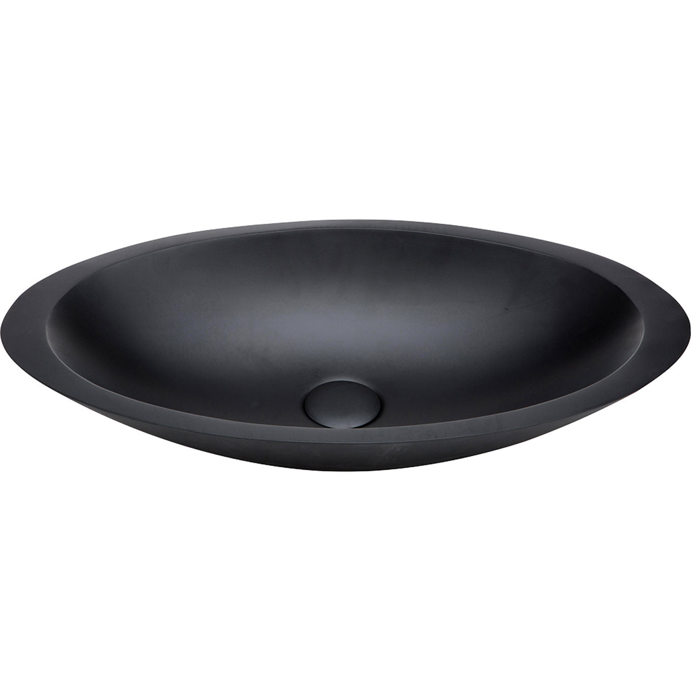 Bahama Solid Surface Above Counter Basin, Matte Black
