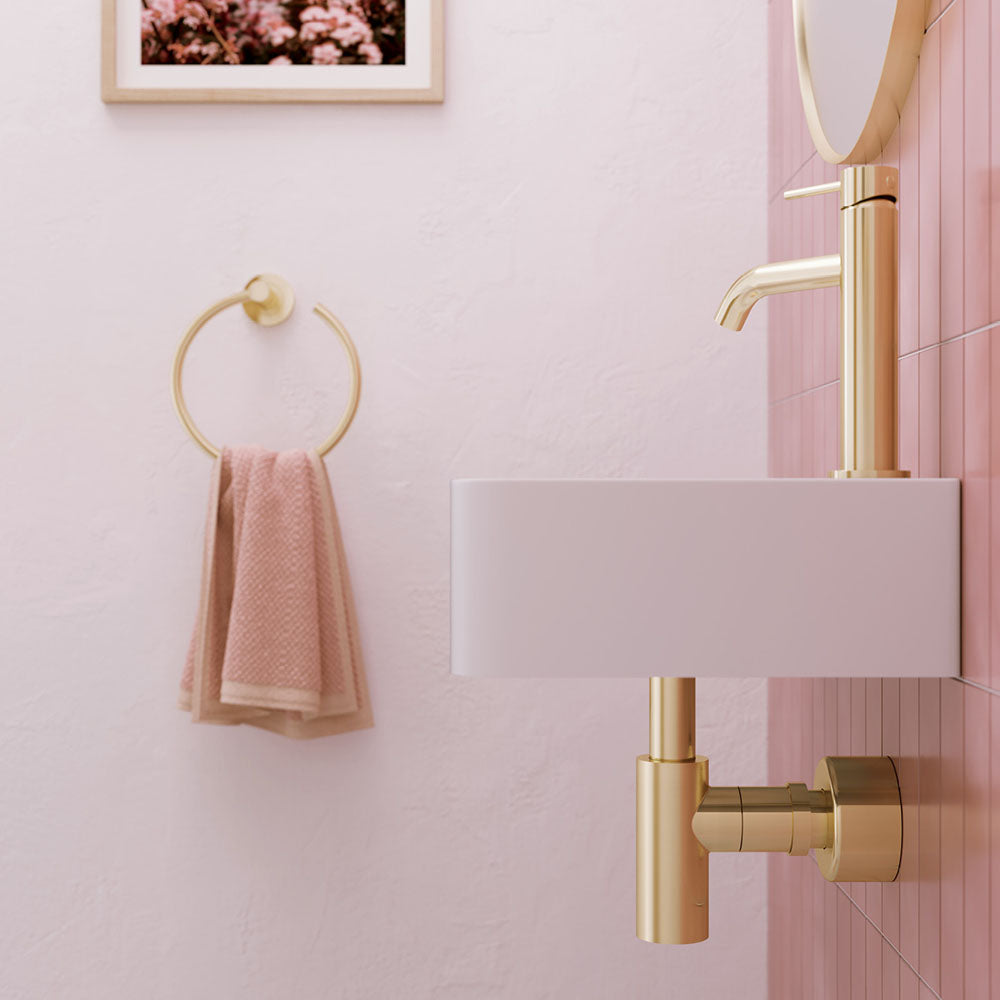 Fienza Encanto 470 Solid Surface Wall Basin, 1 Tap Hole