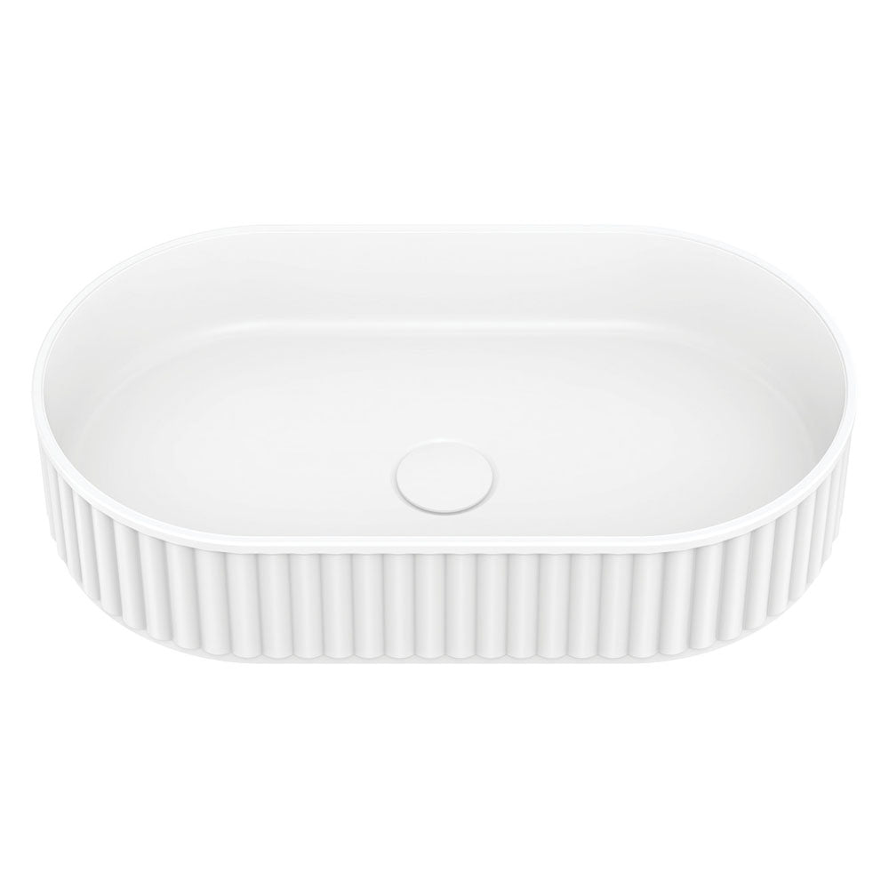 Minka Pill Solid Surface Above Counter Basin, Matte White
