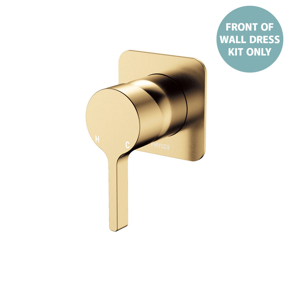 Sansa Wall Mixer Dress Kit, Square Plate - Urban Brass