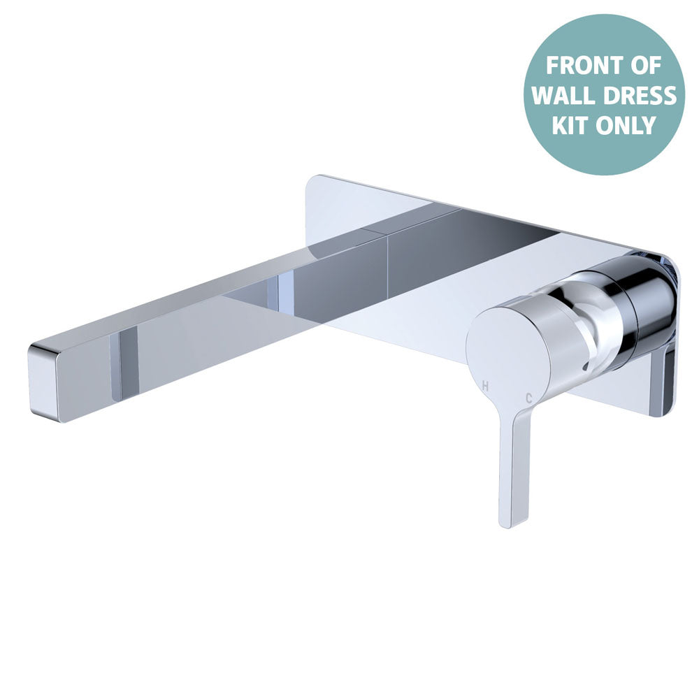 Sansa Wall Basin Mixer Dress Kit, Rectangular Plate - Chrome
