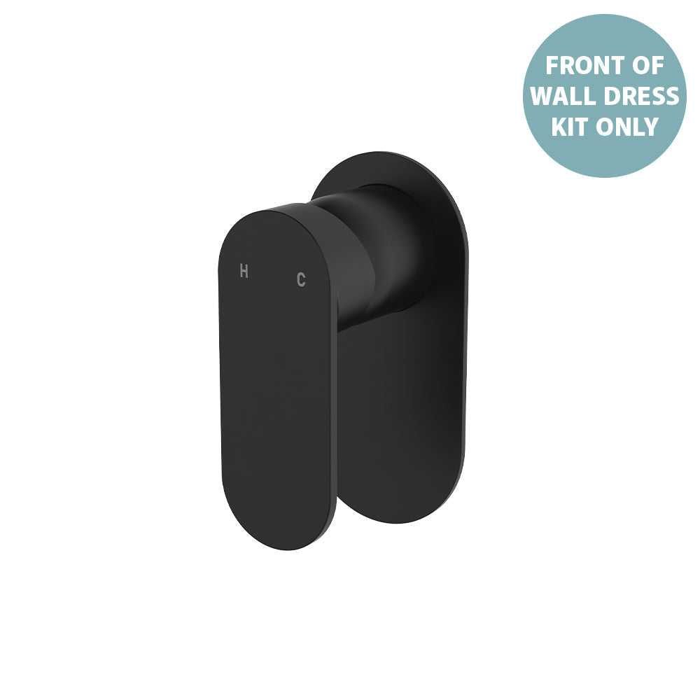 Empire Slim Wall Mixer Dress Kit, Oval Plate - Matte Black