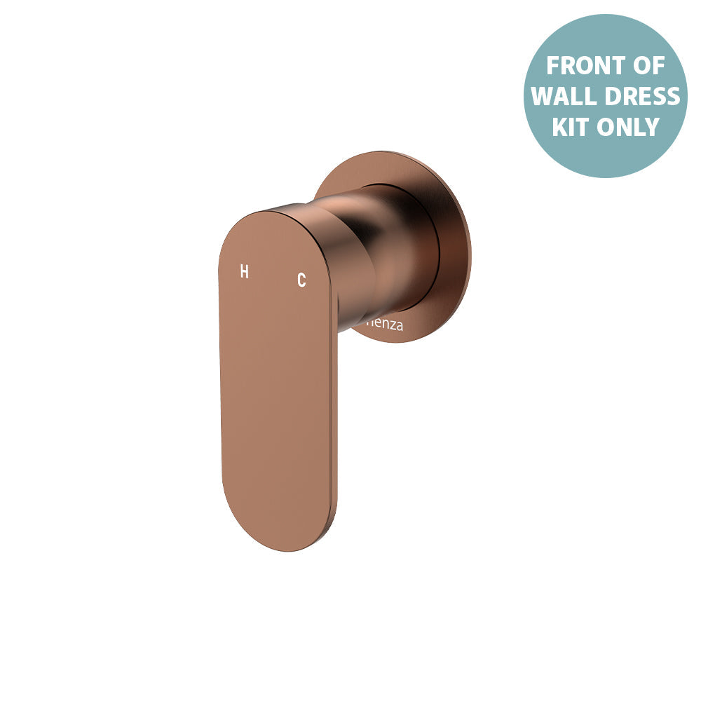 Empire Slim Wall Mixer Dress Kit, Round Plate - Brushed Copper