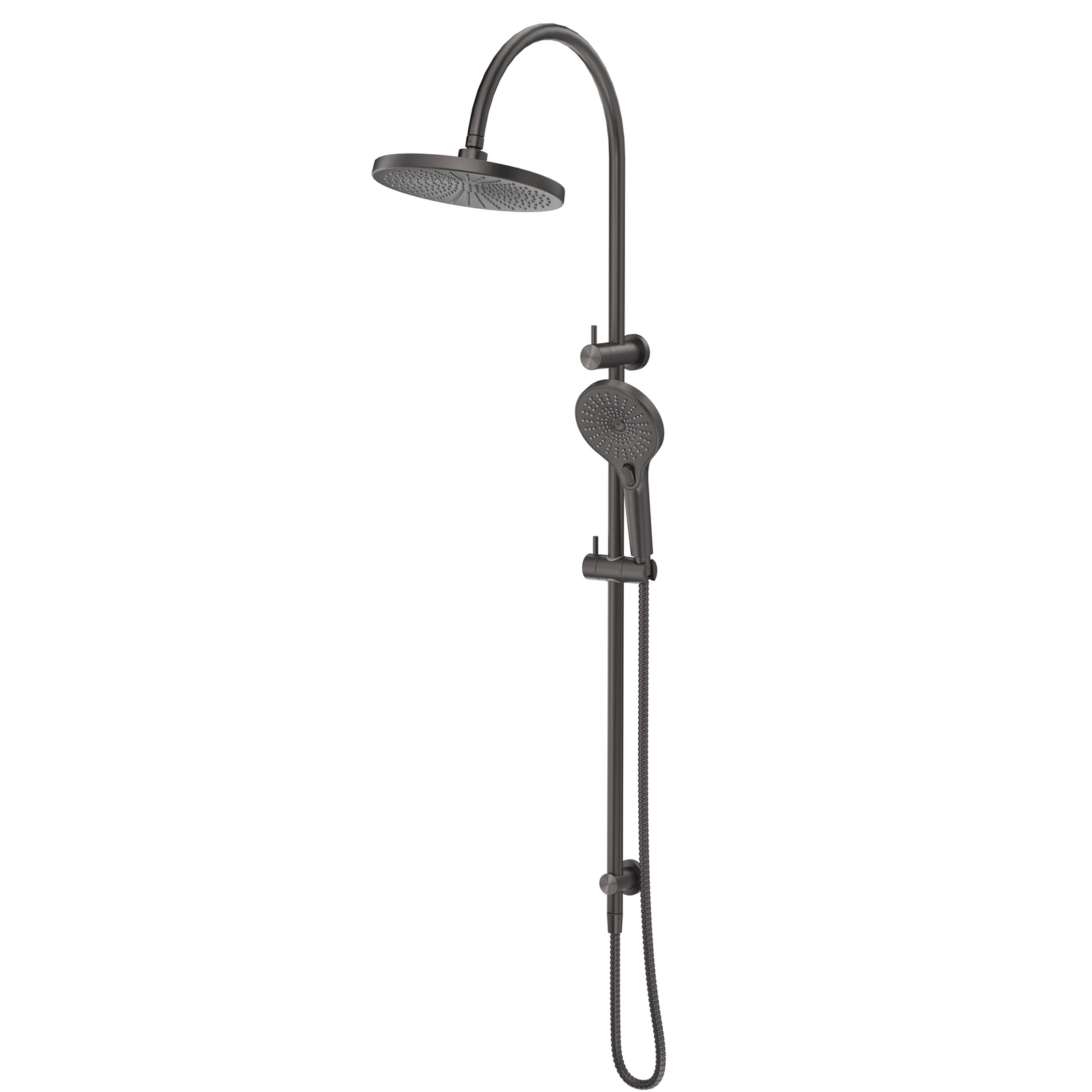 Bella Vista Mica Gooseneck Dual Shower Rail
