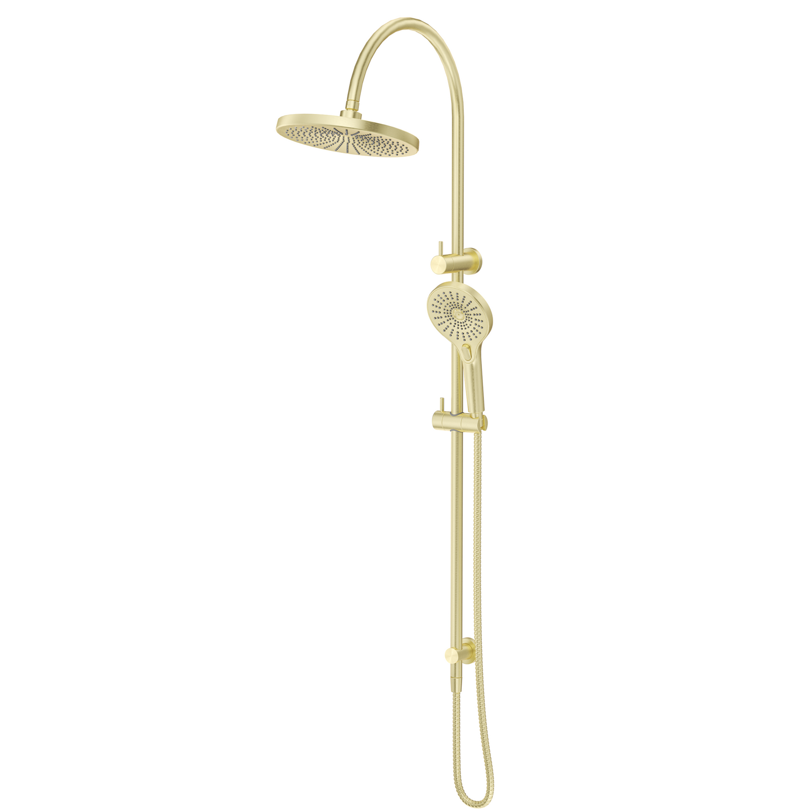 Bella Vista Mica Gooseneck Dual Shower Rail