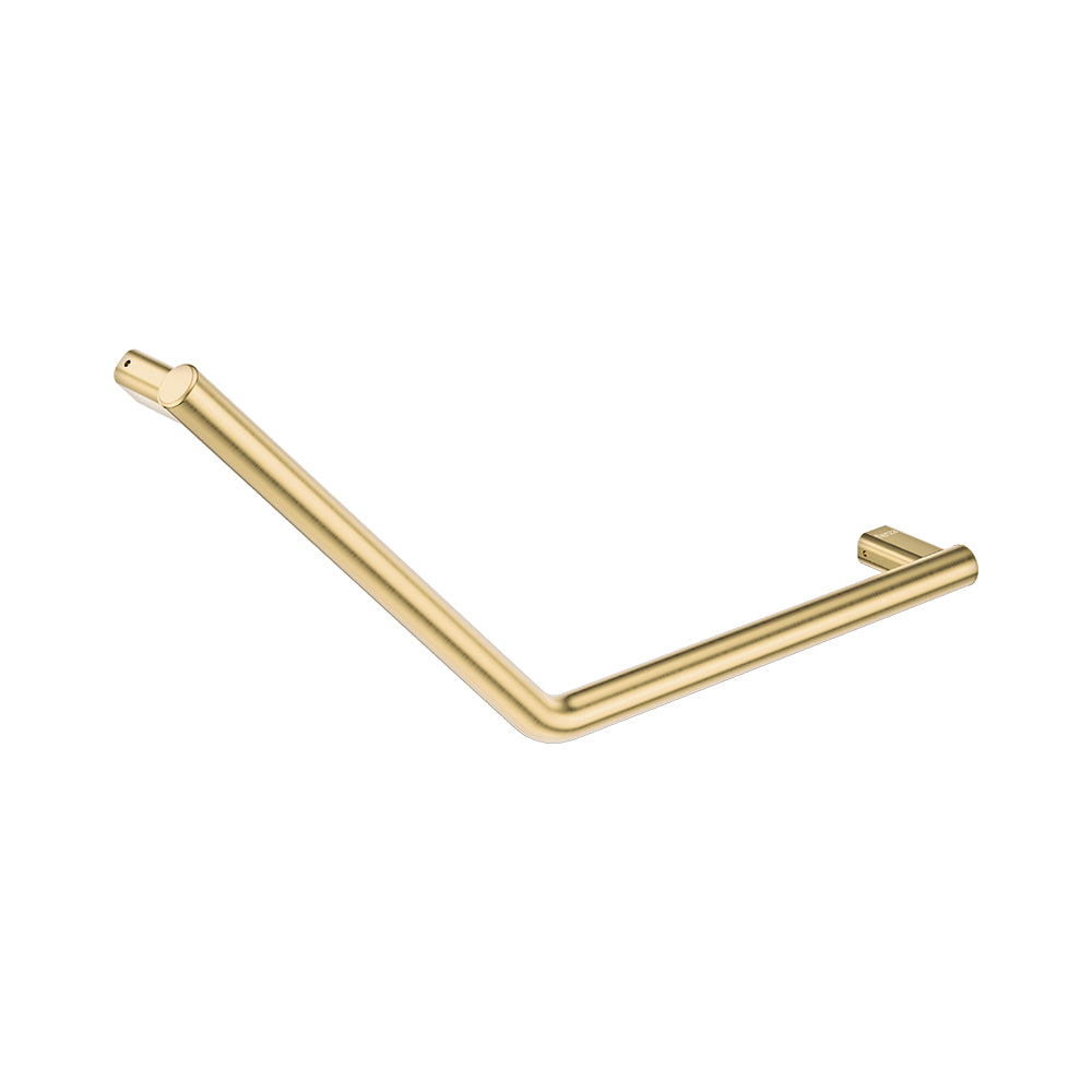 135° Care Slimline Ambulant Care Reversible Left/Right Hand Grab Rail, Urban Brass
