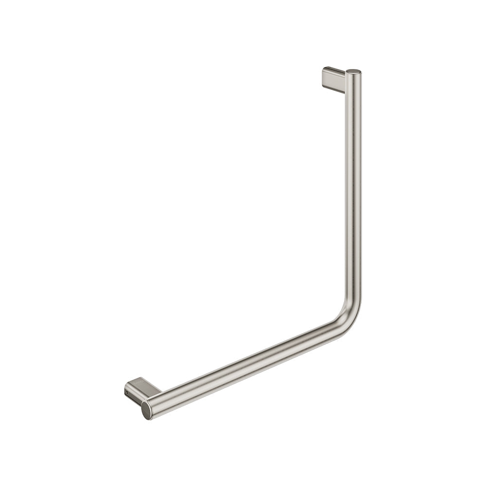 90° Care Slimline Ambulant Care Hand Grab Rail, Brushed Nickel