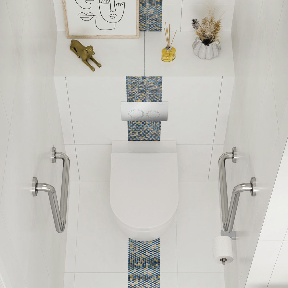 90° Ambulant Care Grab Rail, Stainless Steel