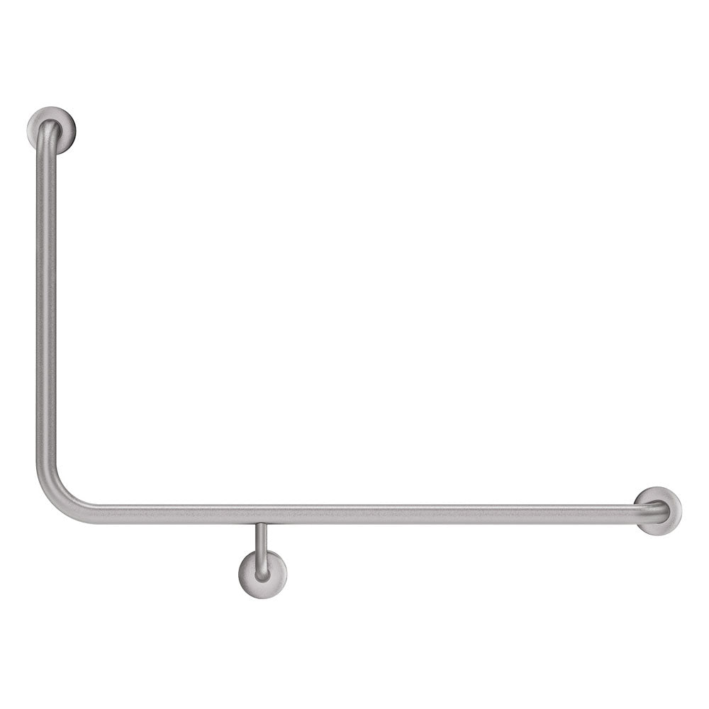 90° Accessible Care Right-Hand Grab Rail, Stainless Steel