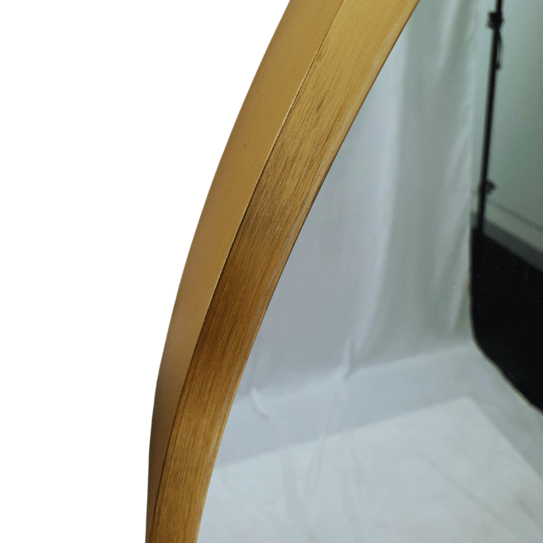 Gold Framed Oval Wall Mirror – 60 x 120cm Classic Decorative Design