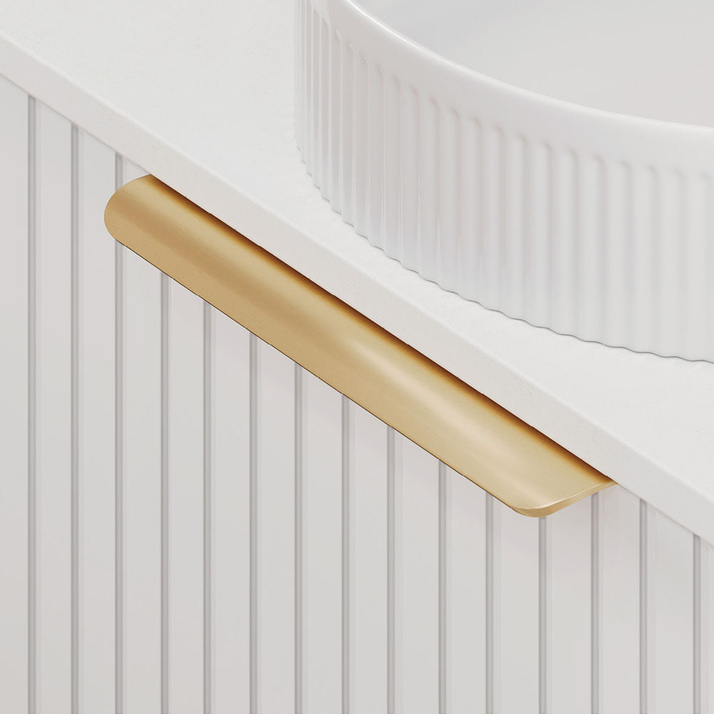 Edge 350mm Curved Pull Handle, Urban Brass
