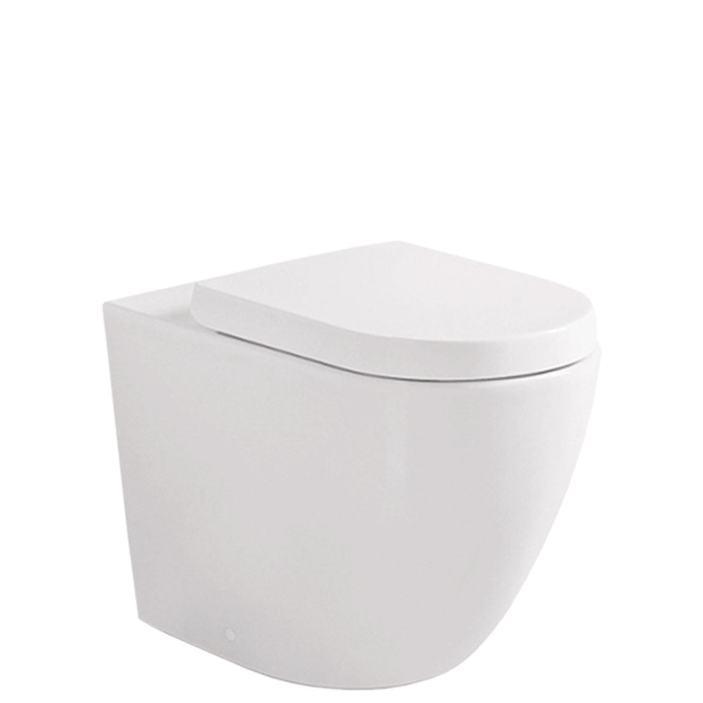 Koko Tornado Flush Wall-Faced Toilet Suite, Matte White