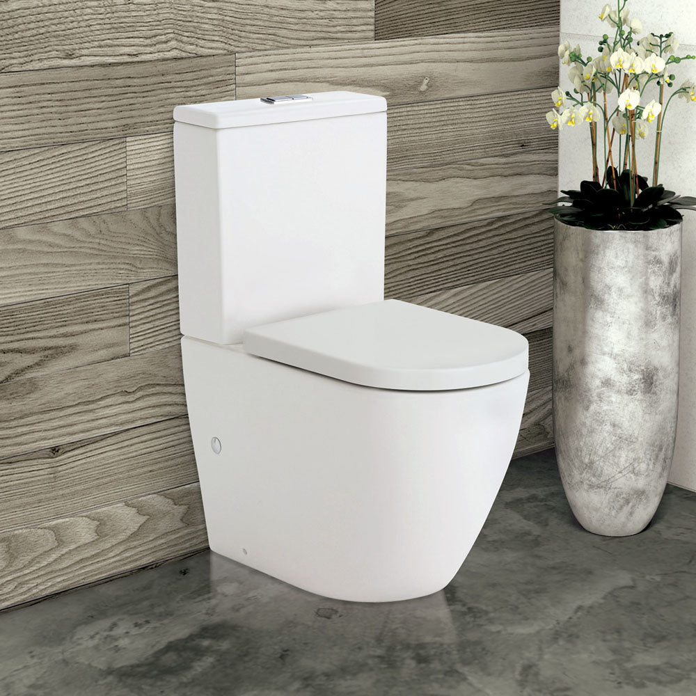 Koko Tornado Back-to-Wall Toilet Suite, Matte White