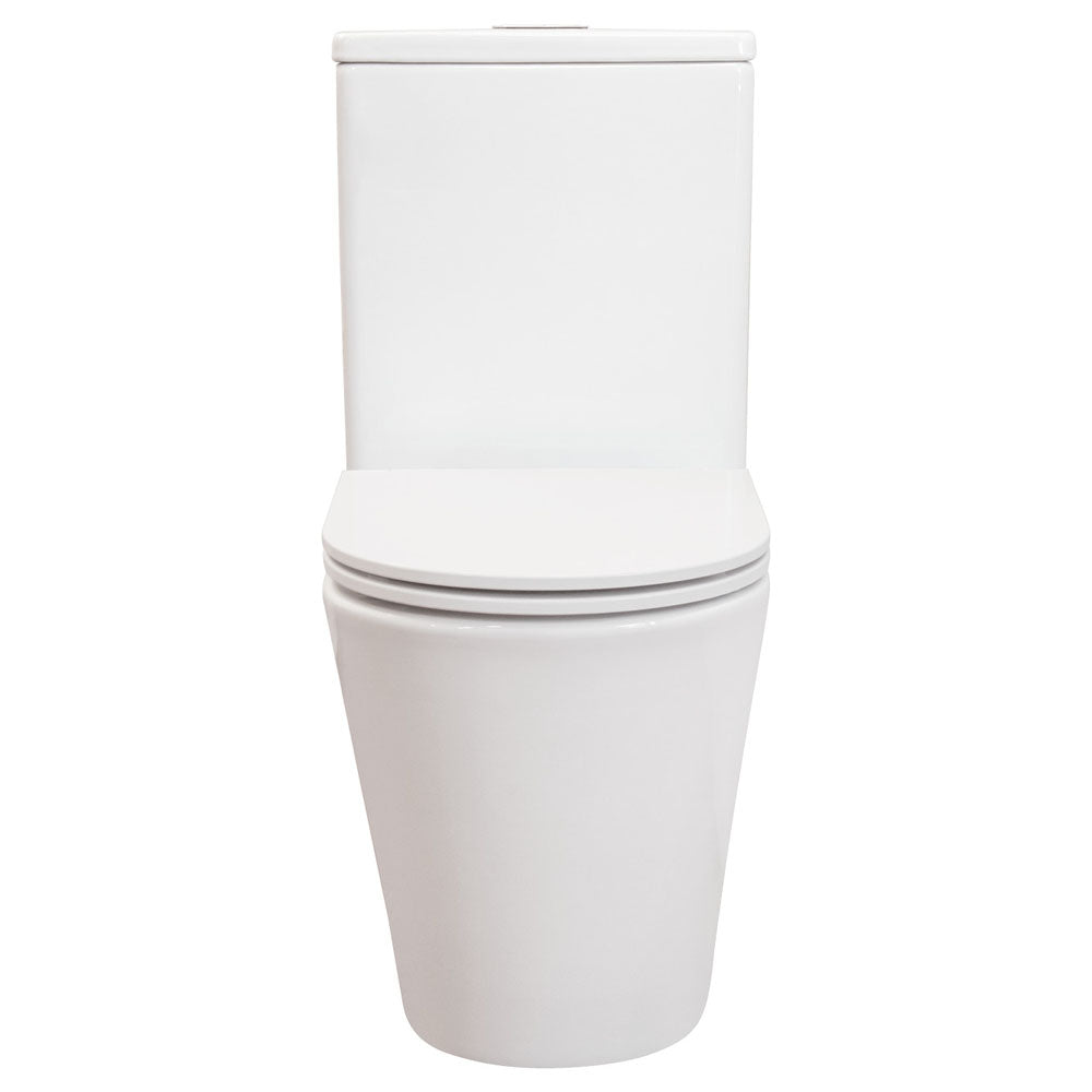 Isabella Back-to-Wall Toilet Suite, Gloss White with Slim Seat