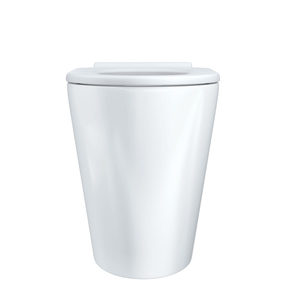 Isabella Care Wall-Faced Toilet Suite, Gloss White with White Seat