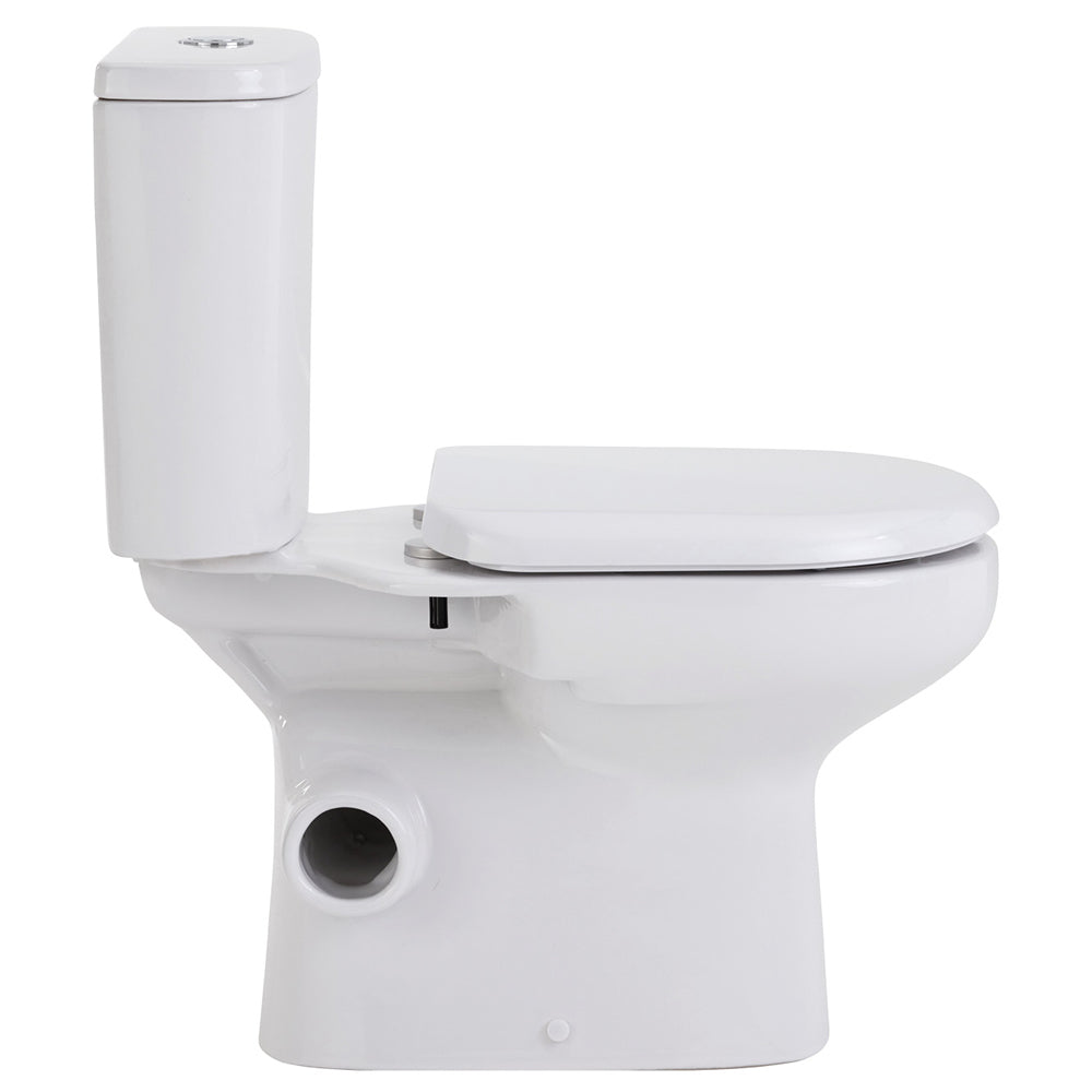 Petra Close-Coupled Toilet Suite, Left Skew Trap, Gloss White