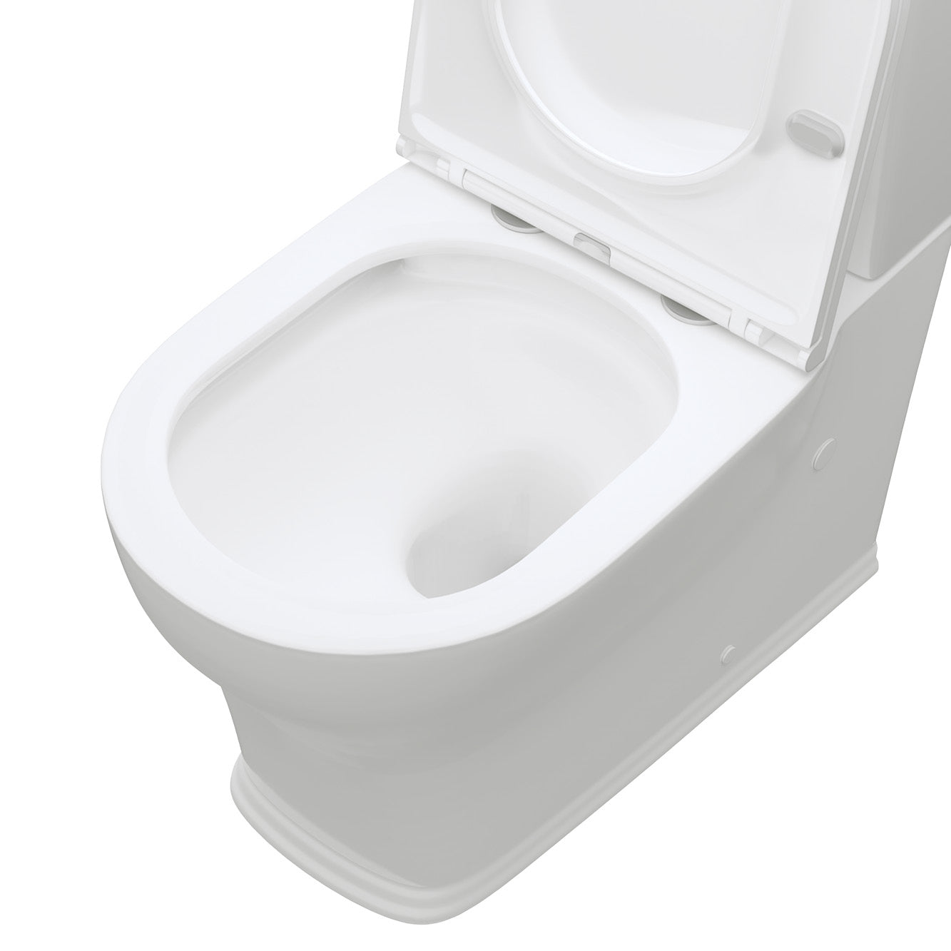 Lillian Tornado Flush Back-to-Wall Toilet Suite, Gloss White with Slim Seat