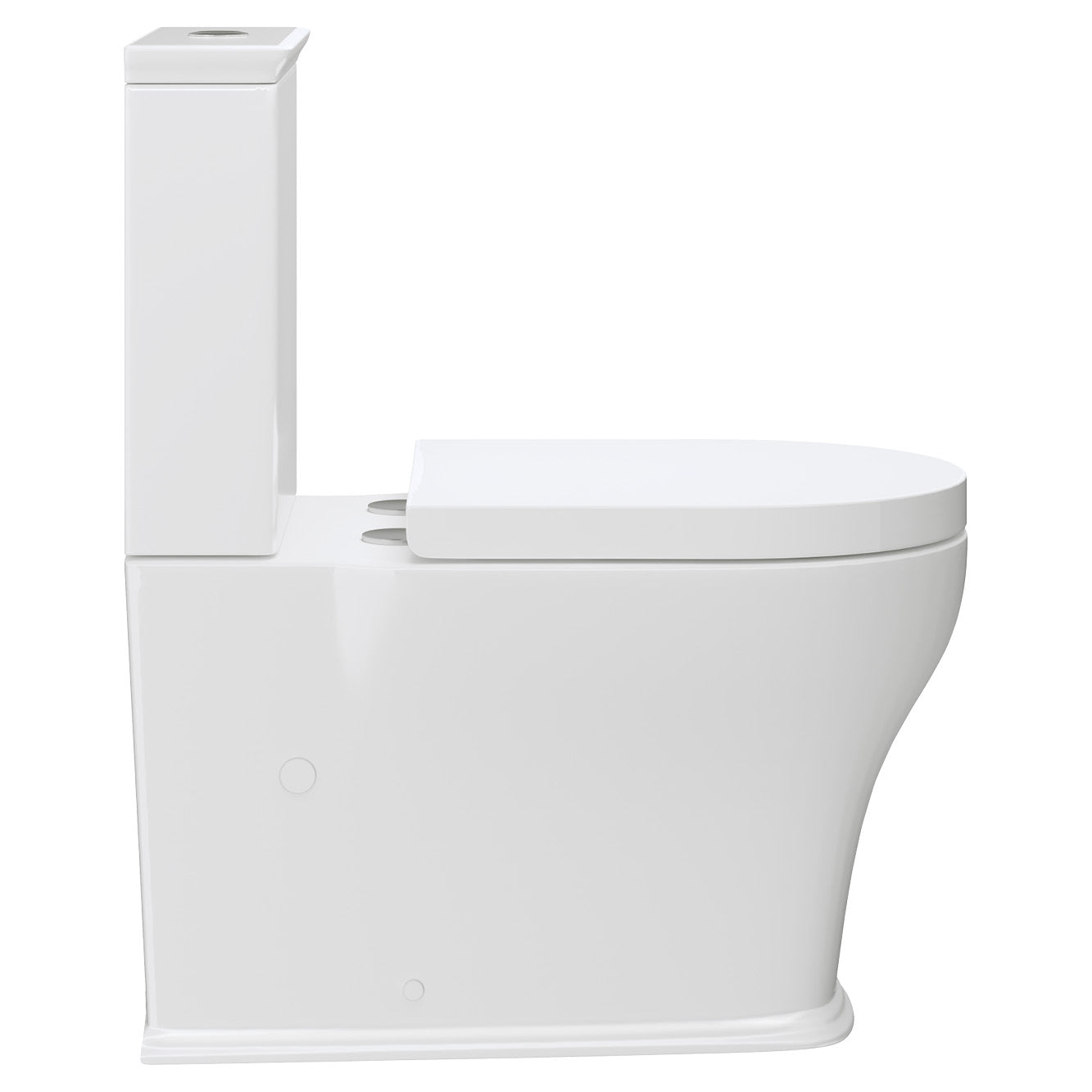 Lillian Tornado Flush Back-to-Wall Toilet Suite, Gloss White