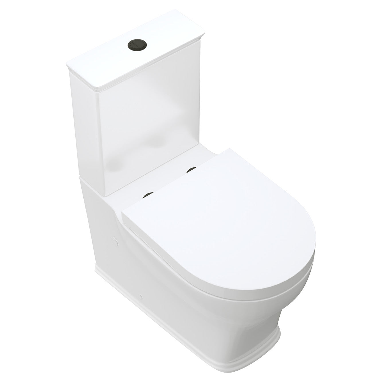 Lillian Tornado Flush Back-to-Wall Toilet Suite, Gloss White