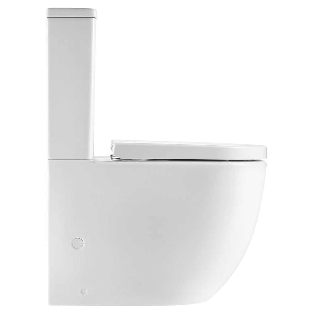 Joli Tornado Flush Back-to-Wall Toilet Suite, Gloss White