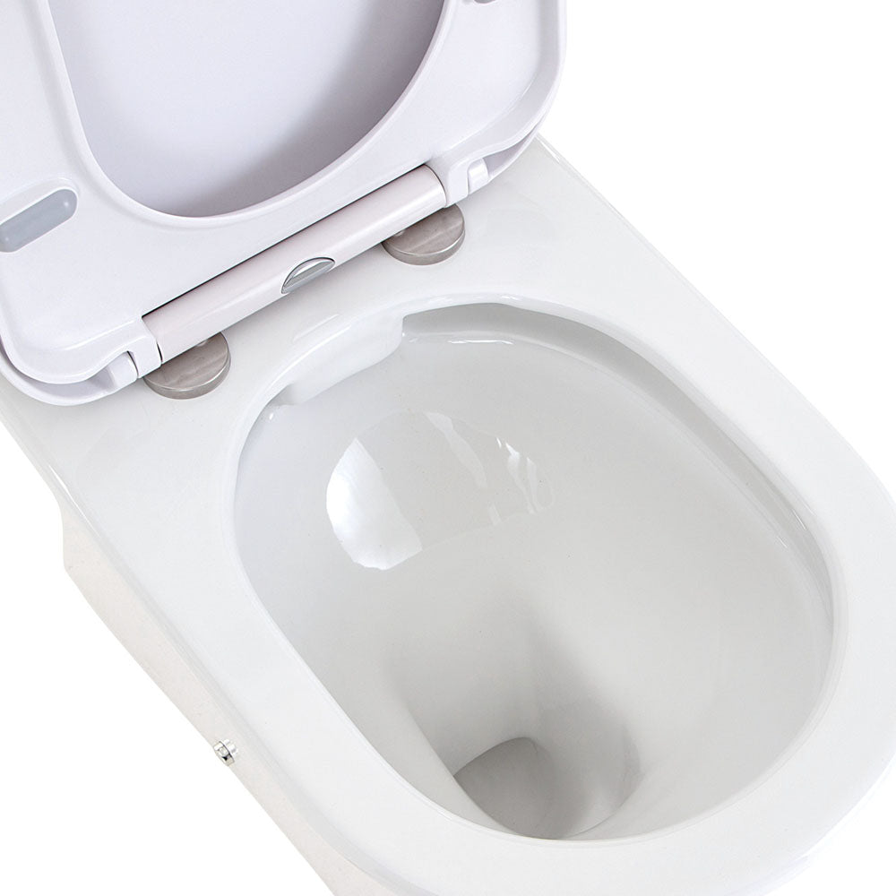 Escola Back-to-Wall Toilet Suite, Gloss White