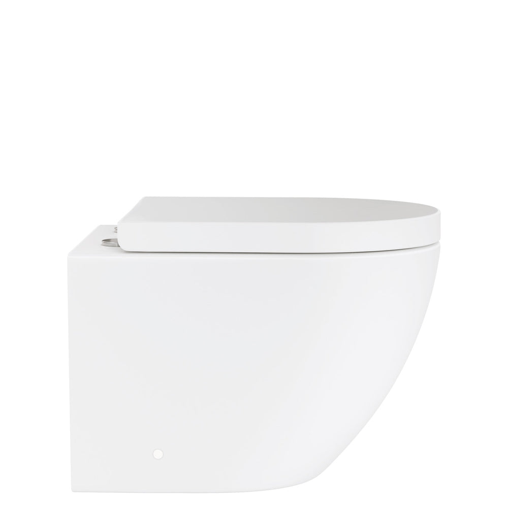 Koko Tornado Flush Wall Hung Toilet Suite, Matte White