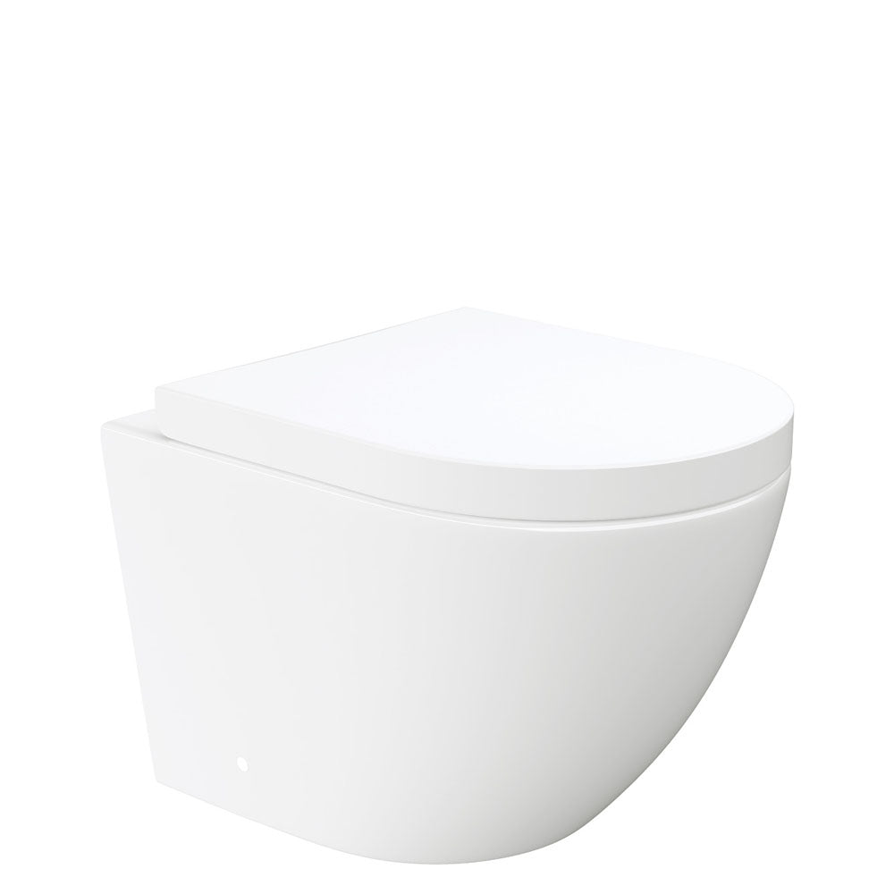 Koko Tornado Flush Wall Hung Toilet Suite, Gloss White