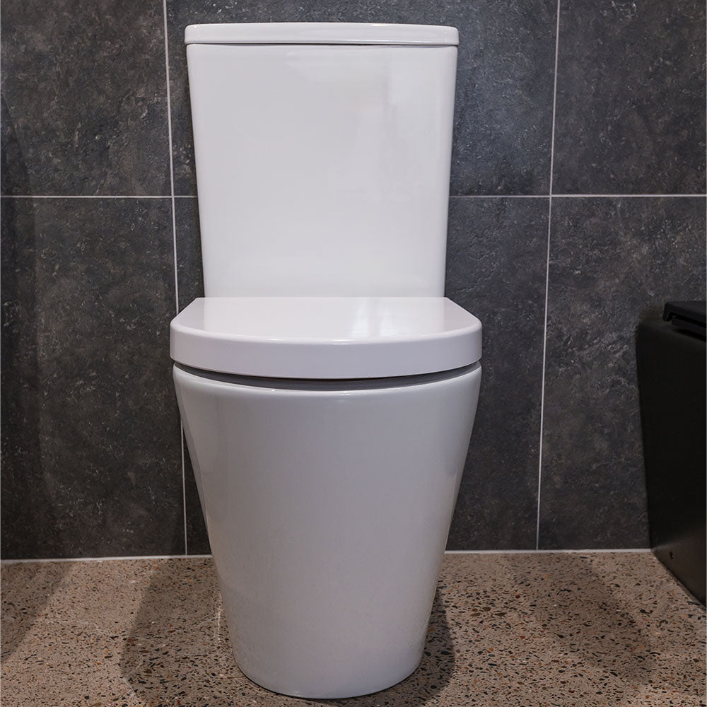 Aluca Tornado Flush Back-to-Wall Toilet Suite, Gloss White
