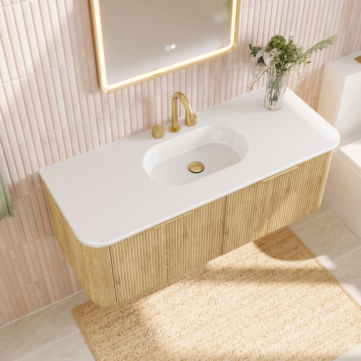 Fienza Lola Curved Ceramic Basin Top