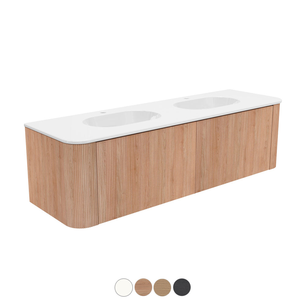 Margot Wall Hung Double Curve Cabinet with Lola Basin Top