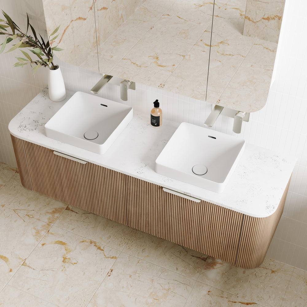 Fienza Margot Wall Hung Double Curve Cabinet 750/900/1200/1500/1800 MM