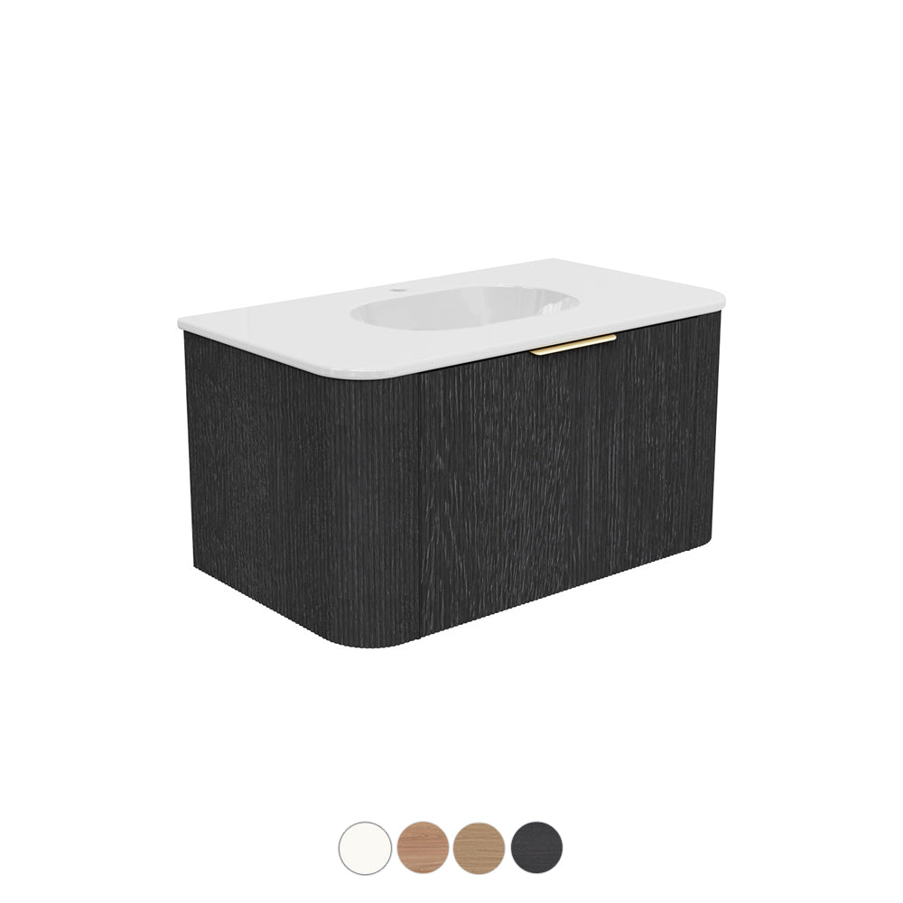 Margot Wall Hung Double Curve Cabinet with Lola Basin Top