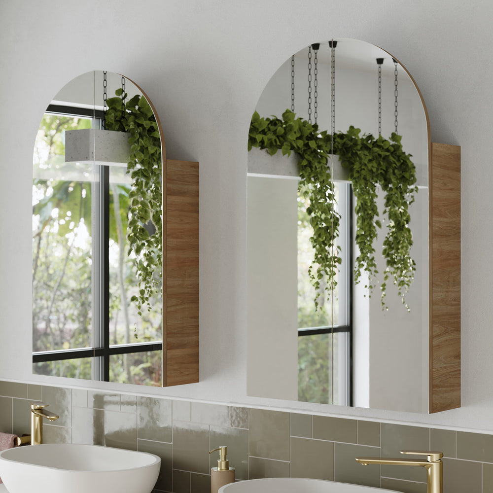 Marlowe Arch Mirror Cabinet, Two Doors, 600 x 1000mm