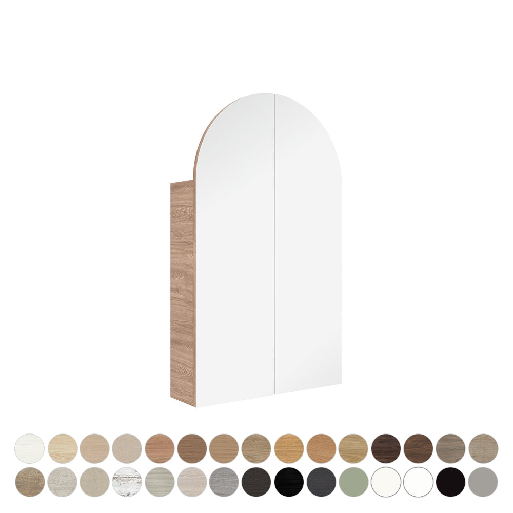 Marlowe Arch Mirror Cabinet, Two Doors, 600 x 1000mm