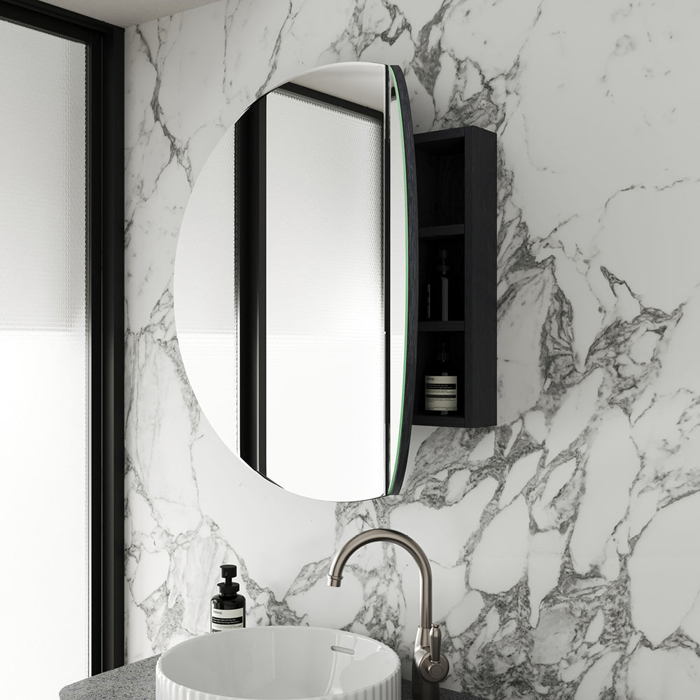 Fienza Marlowe Round Mirror Cabinet