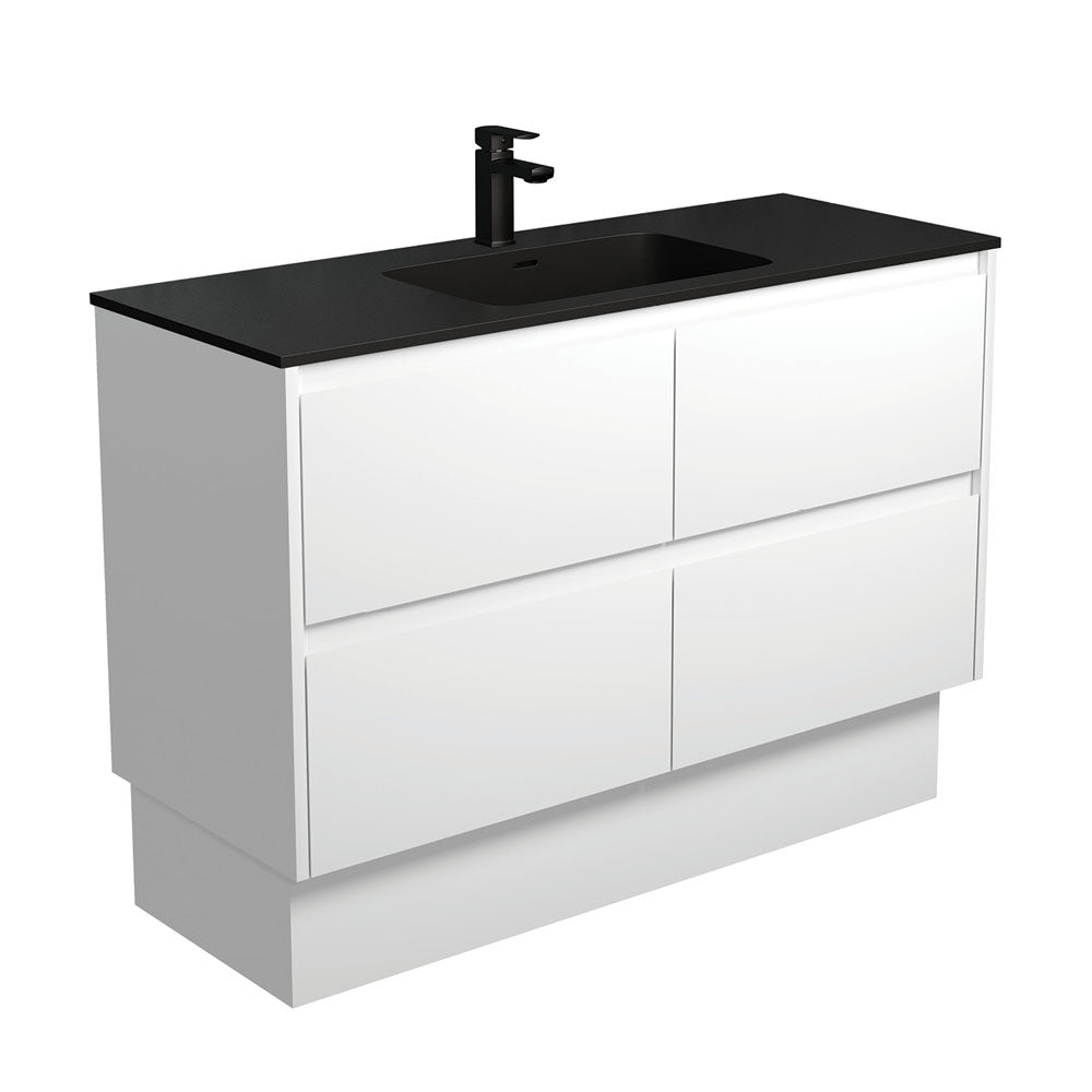 Montana Amato 1200 Satin White Vanity On Kick