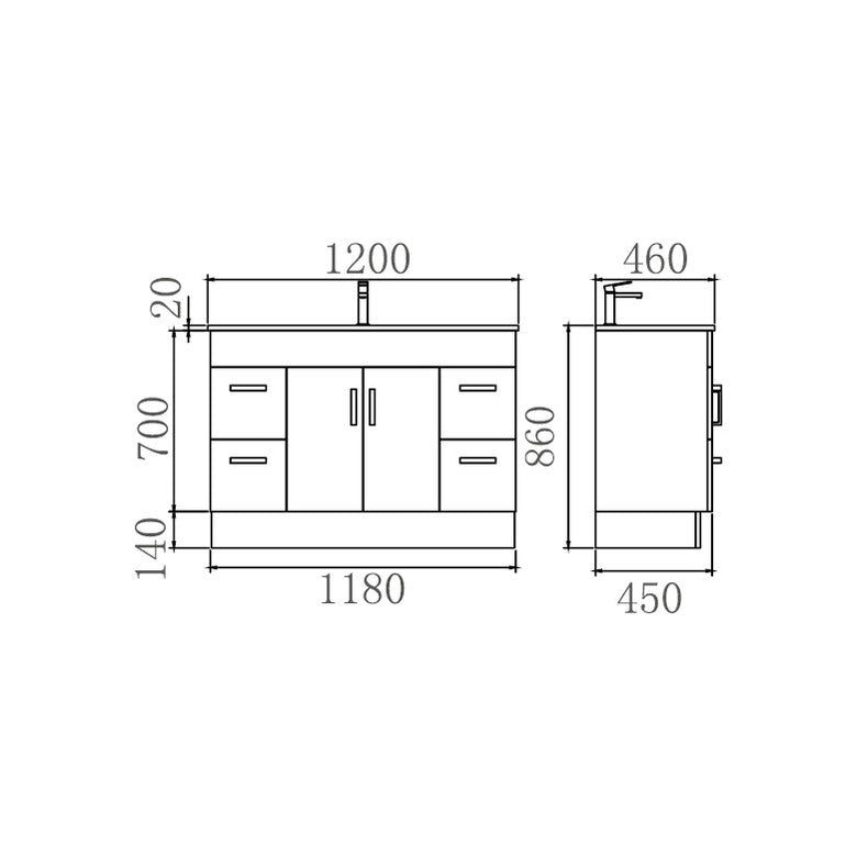 NOVO Vanity - Blue Bathware