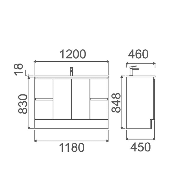 NUTRO LUX Vanity - Blue Bathware