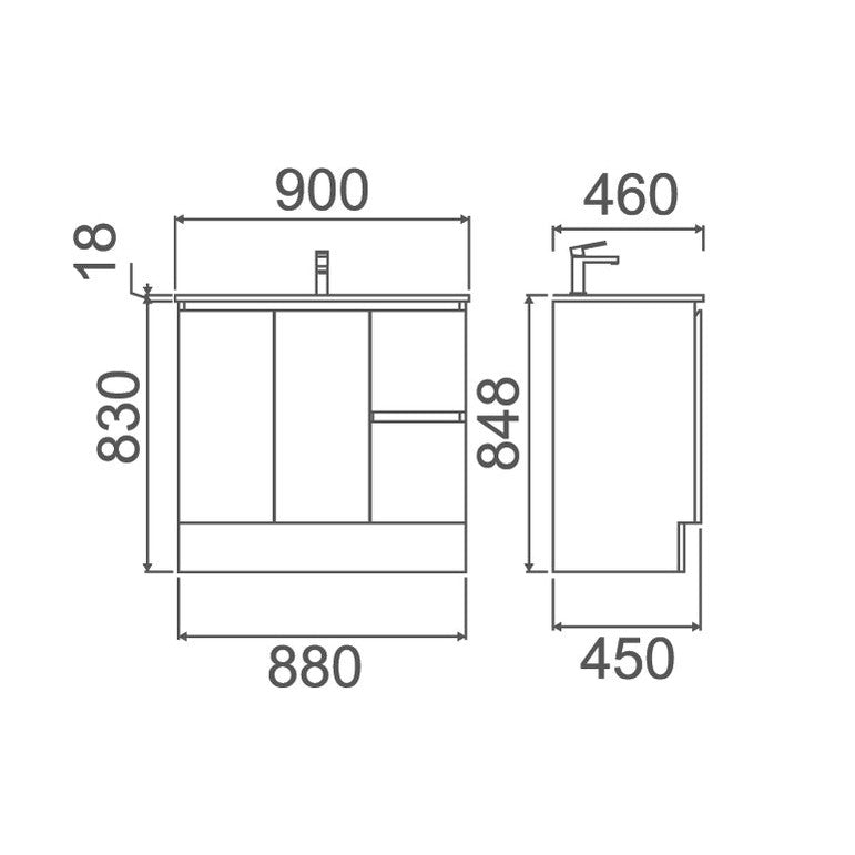NUTRO LUX Vanity - Blue Bathware