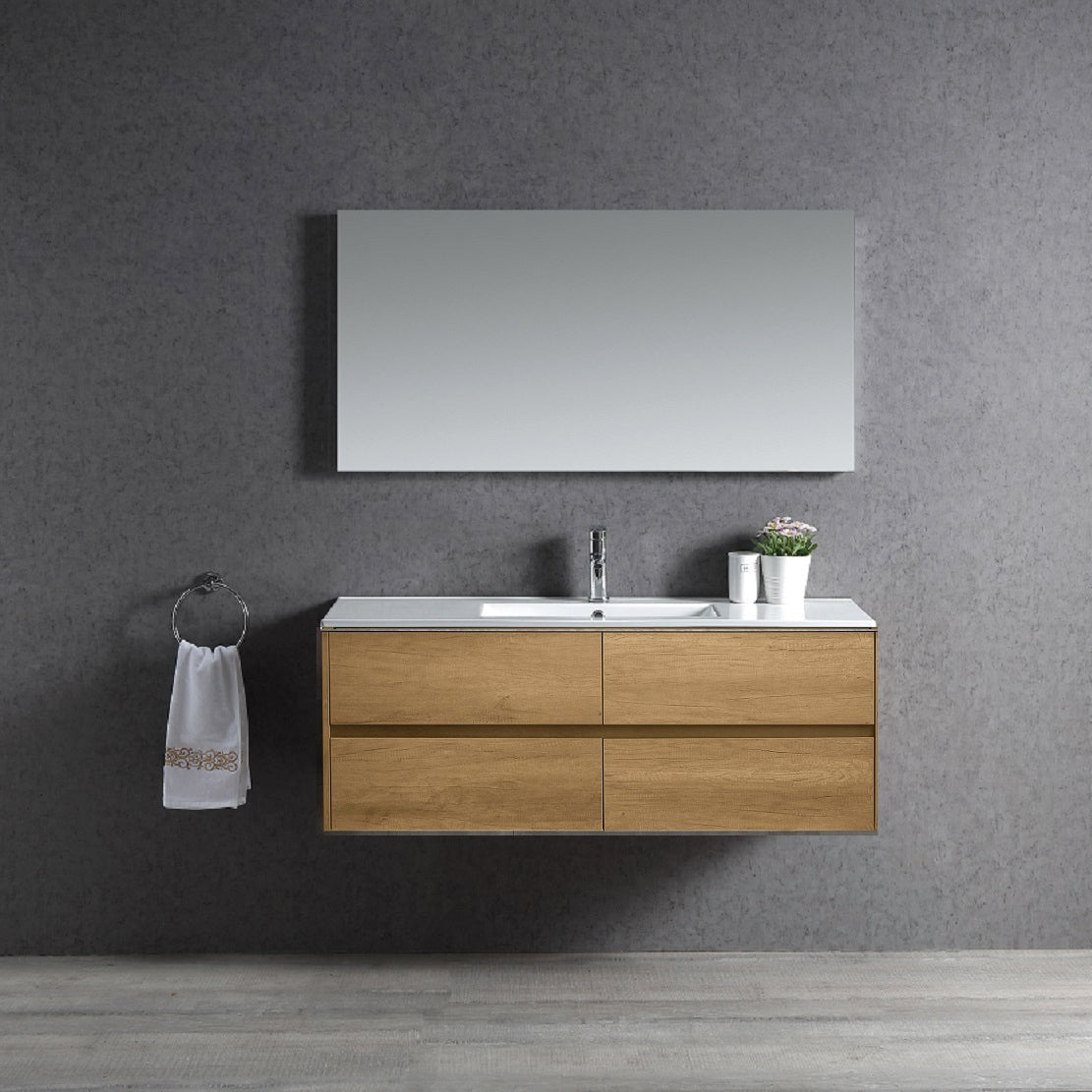 NUTRO Wall Hung Vanity - Blue Bathware